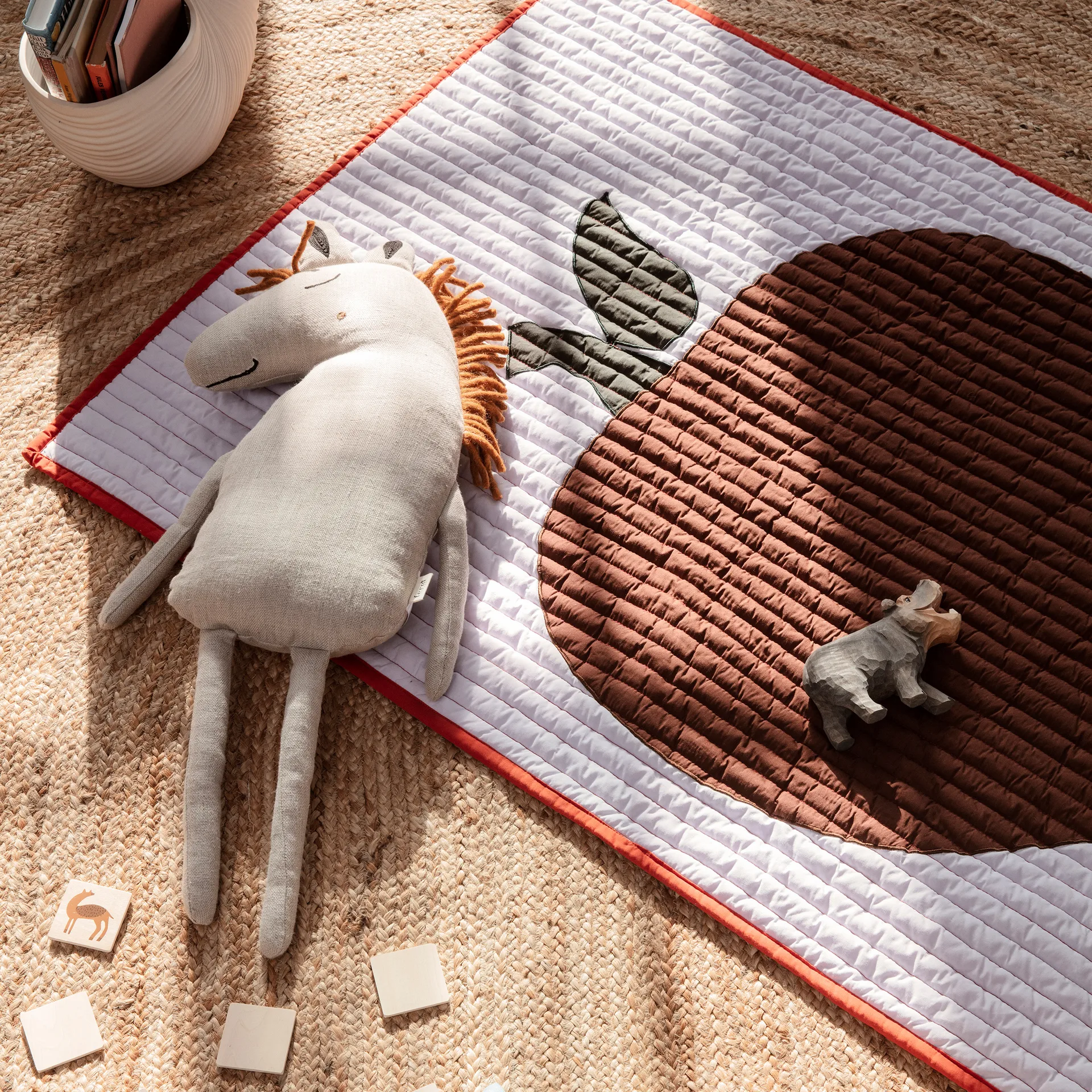 Apple plaid 80x110 cm, Lilla-rød Ferm Living