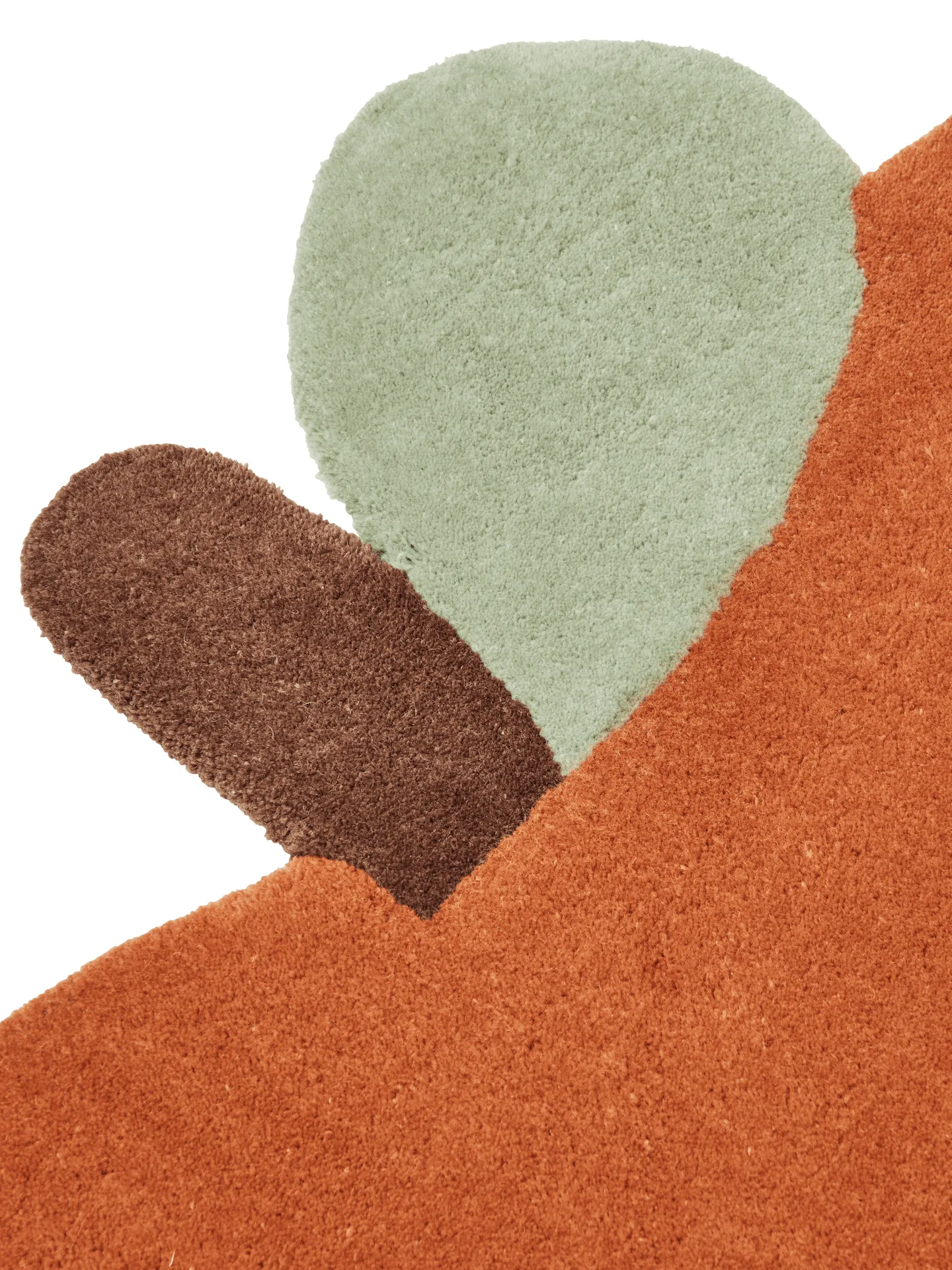 Apple tuftet tæppe, Brown Clay, 110x110 cm Ferm Living