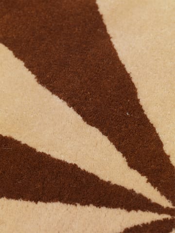 Arch håndtuftet tæppe Ø130 cm - Dark Brick/Offwhite - Ferm Living