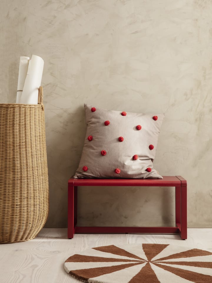 Arch håndtuftet tæppe Ø70 cm, Dark Brick/Offwhite Ferm Living