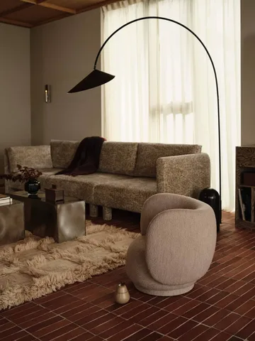 Arum arched gulvlampe - Black - Ferm Living