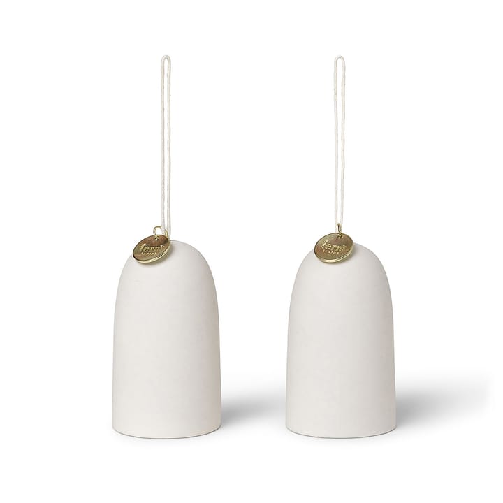 Bell klocka juleophæng Ø4 cm 2-pak  - Offwhite - Ferm LIVING