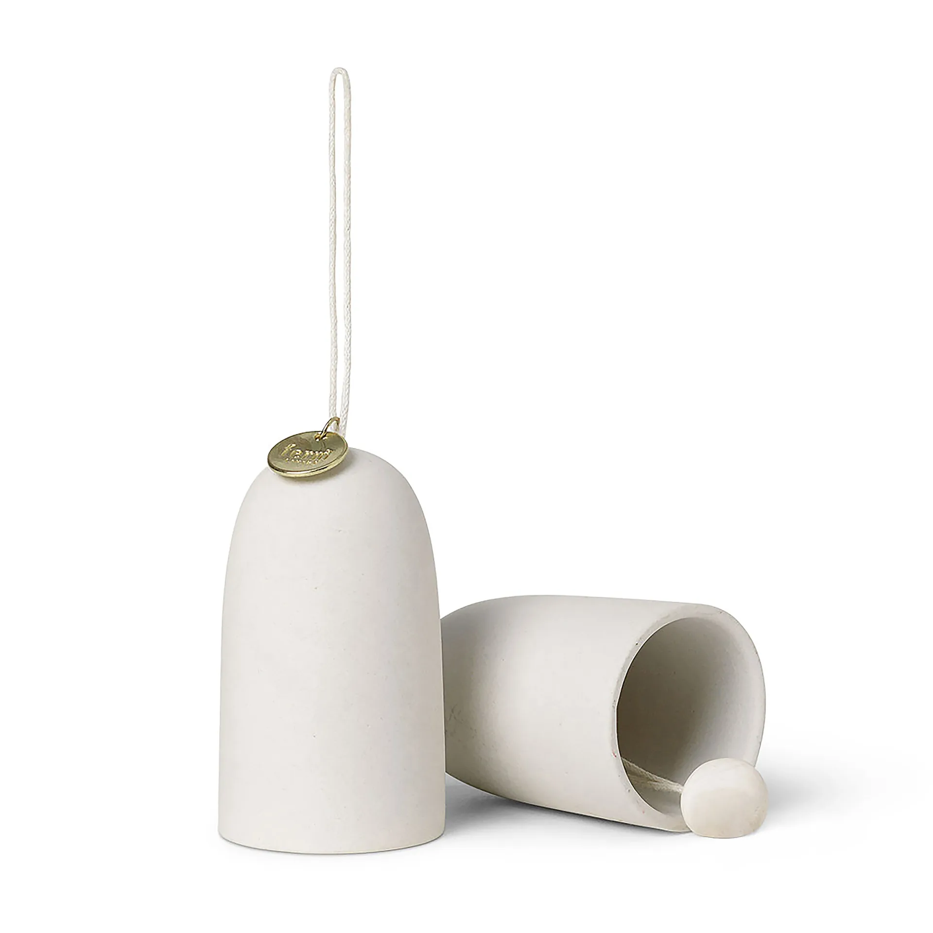 Bell klocka juleophæng Ø4 cm 2-pak, Offwhite Ferm Living