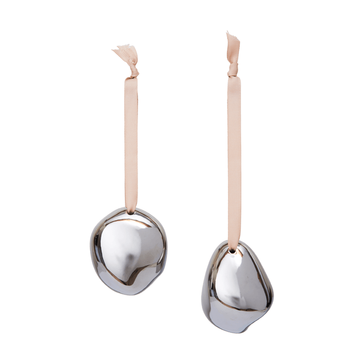 Bellure juleophæng 7 cm 2 dele - Silver - Ferm Living