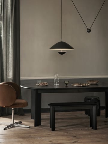 Bevel Extendable spisebord inkl. 2 indlægsplader - Black Oiled Beech - ferm LIVING