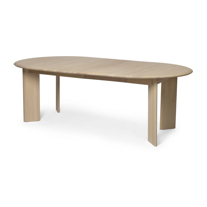 Bevel Extendable spisebord inkl. 2 indlægsplader, White Oiled Beech Ferm Living