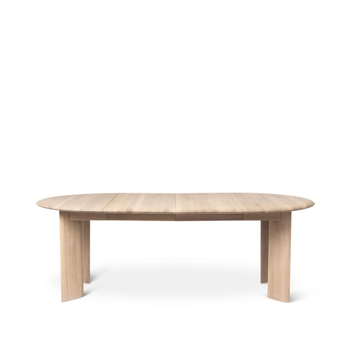 Bevel Extendable spisebord - oak white oiled, inkl. 2 tillægsplader à 50 cm - Ferm Living