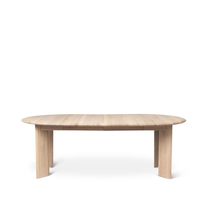Bevel Extendable spisebord - oak white oiled, inkl. 2 tillægsplader à 50 cm - Ferm LIVING