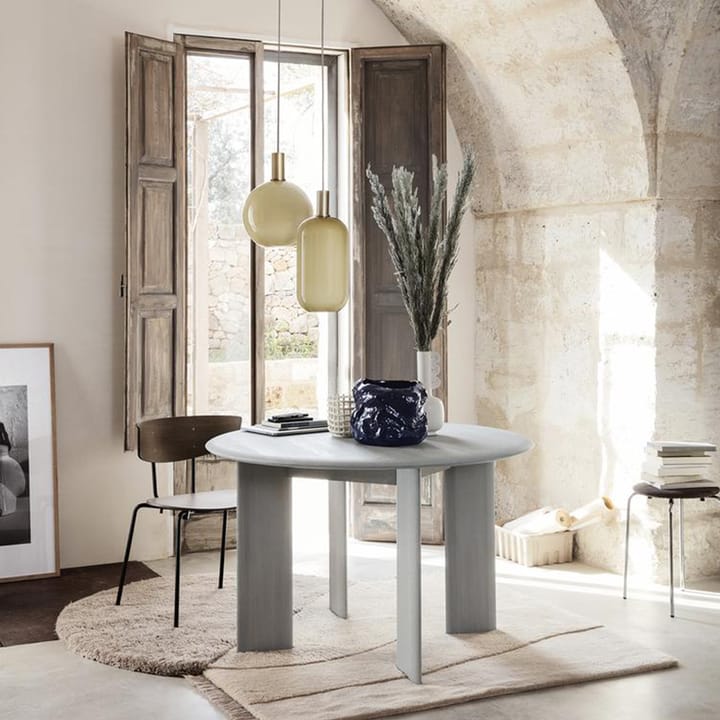 Bevel spisebord rundt, Oak white oiled Ferm Living
