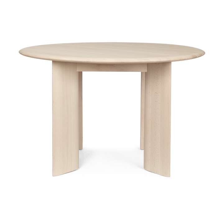 Bevel spisebord rundt - White Oiled Beech, Ø117 cm - Ferm Living