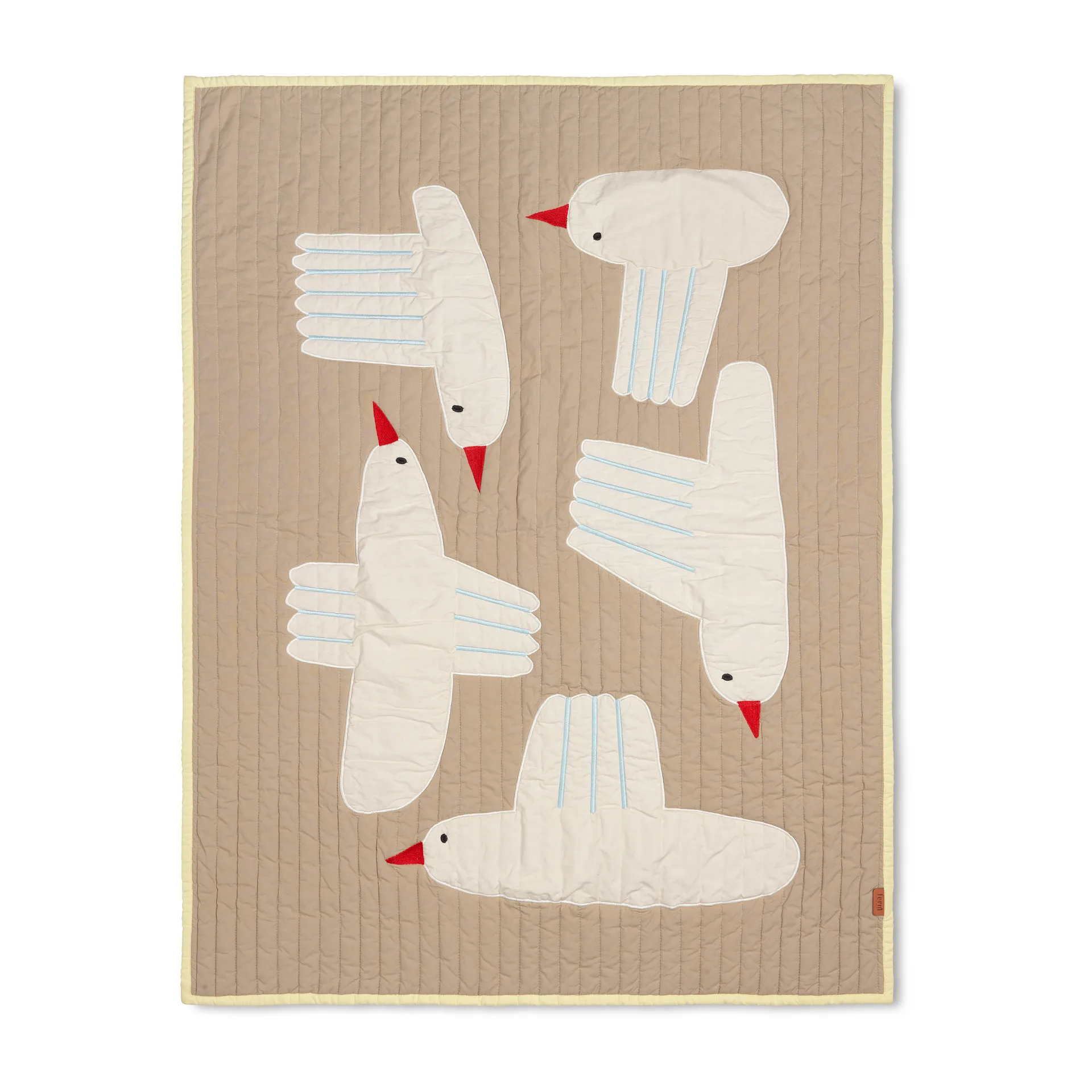 Bird quiltet tæppe, Beige Ferm Living