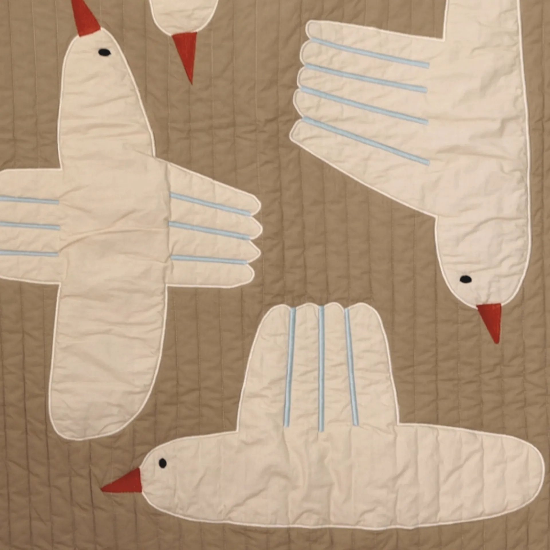 Bird quiltet tæppe, Beige Ferm Living