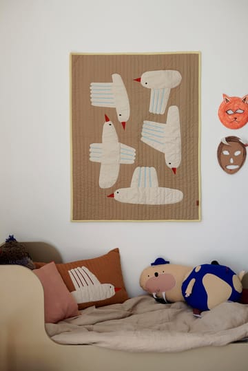 Bird quiltet tæppe - Beige - Ferm Living