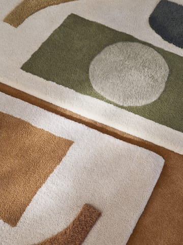 Bloco tuftet tæppe - Green-off white, 120x180 cm - Ferm Living