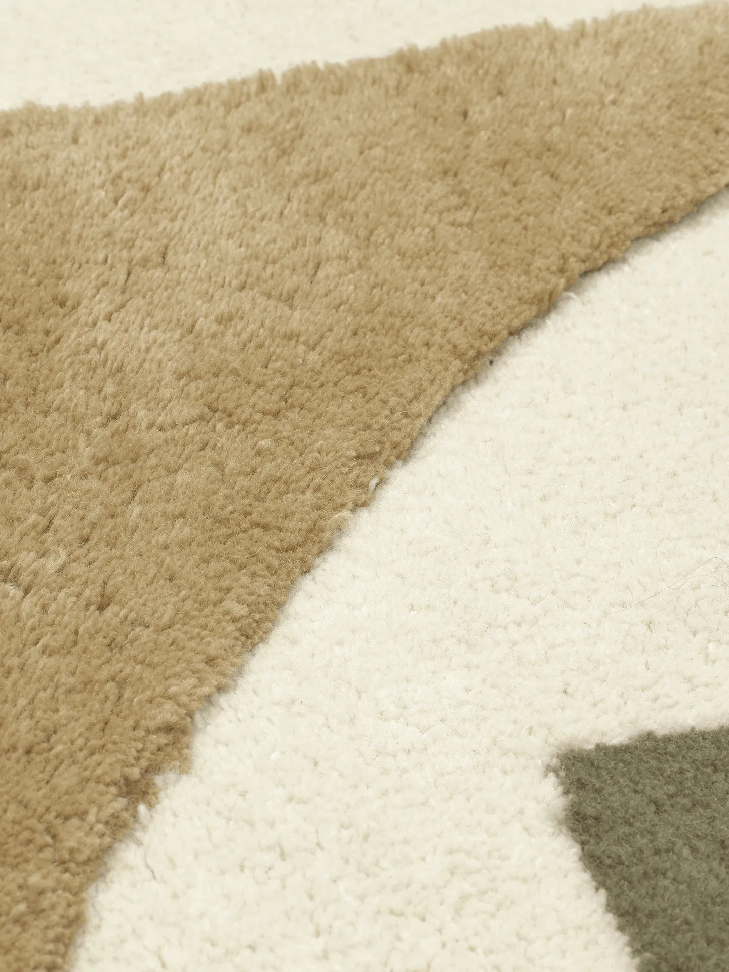 Bloco tuftet tæppe, Green-off white, 80x120 cm Ferm Living