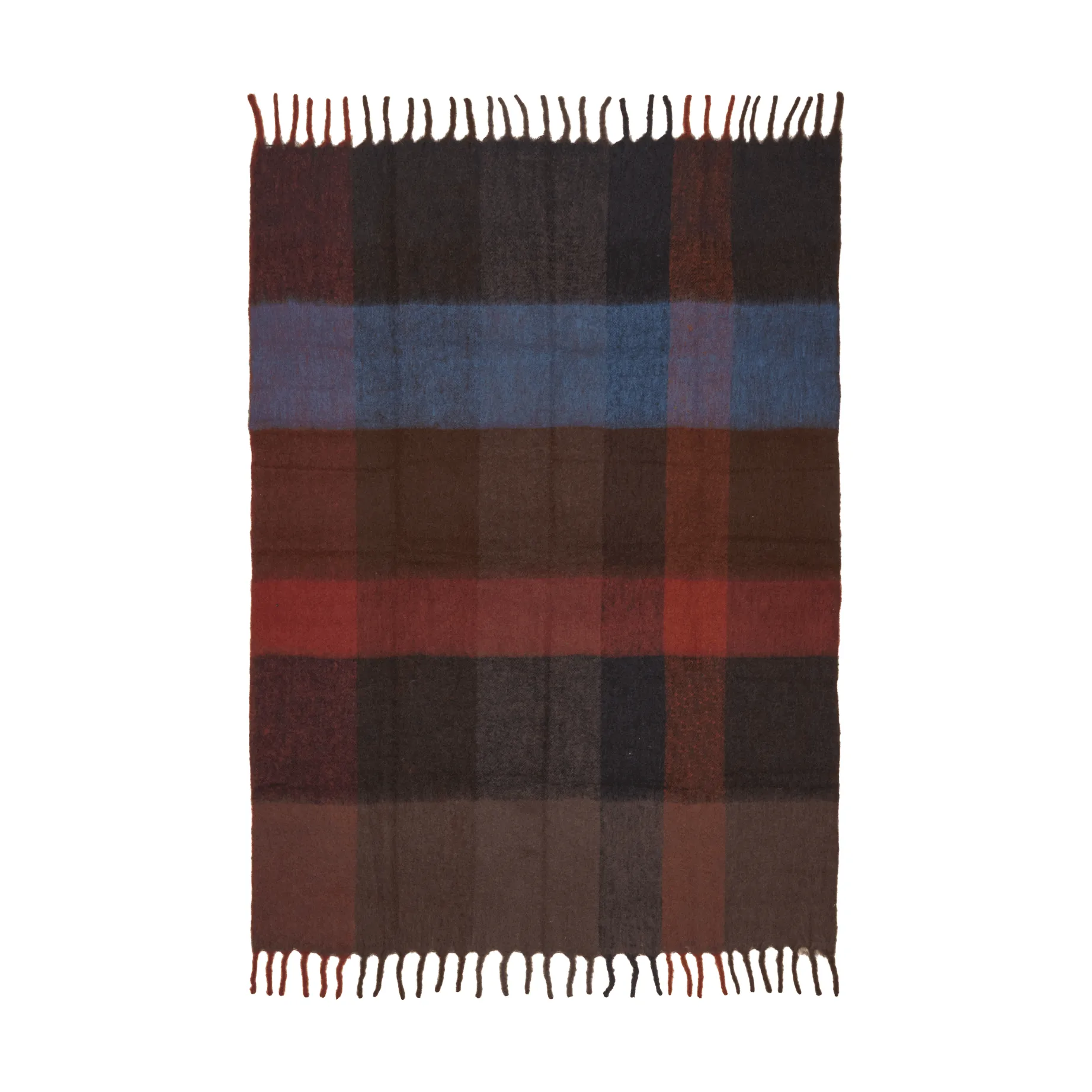 Blur mohair plaid, Dark chocolate-oxide red, 130x170 cm Ferm Living