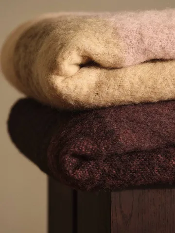 Blur mohair plaid - Dark chocolate-oxide red, 130x170 cm - Ferm Living