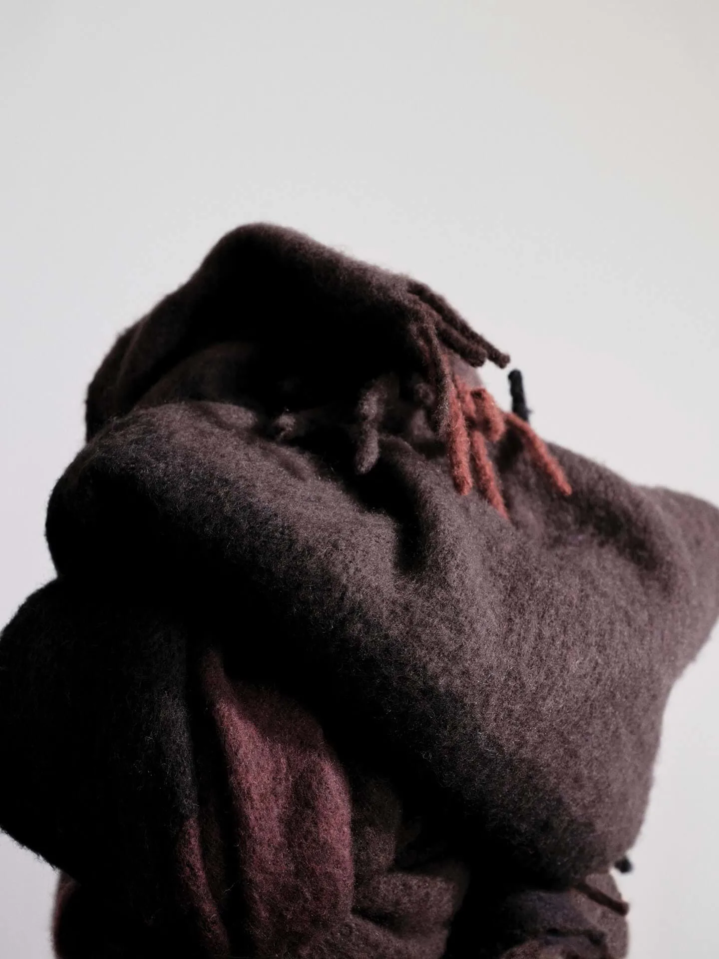 Blur mohair plaid, Dark chocolate-oxide red, 130x170 cm Ferm Living