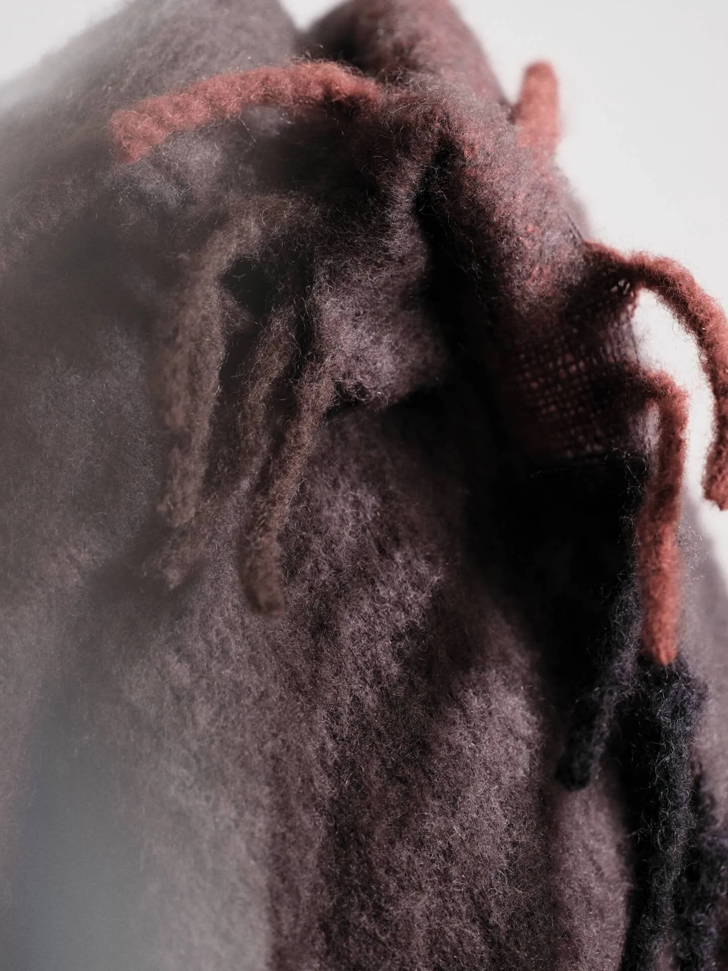 Blur mohair plaid, Dark chocolate-oxide red, 130x170 cm Ferm Living