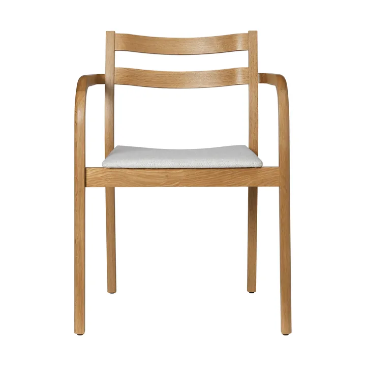 Boda armstol - Polstret sæde, natural oak-off-white - Ferm Living