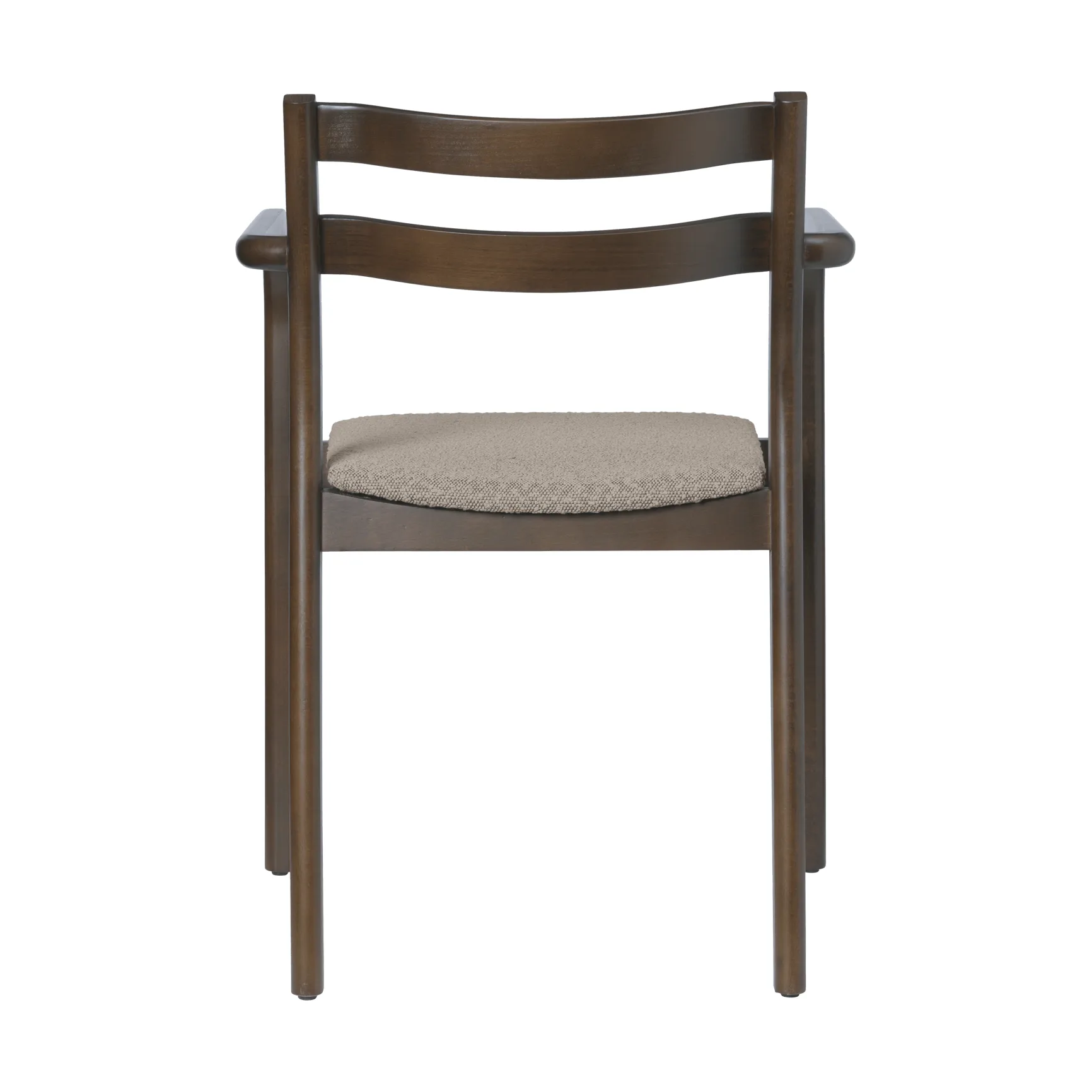 Boda armstol, Polstret sæde rugged bouclé, dark stained-natural Ferm Living