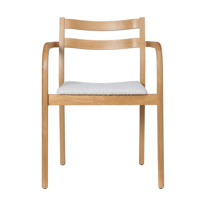 Boda armstol - Polstret sæde rugged bouclé, natural-off-white - Ferm Living