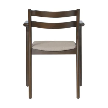Boda armstol - Polstret sæde soft bouclé, dark stained beech-natural - Ferm Living