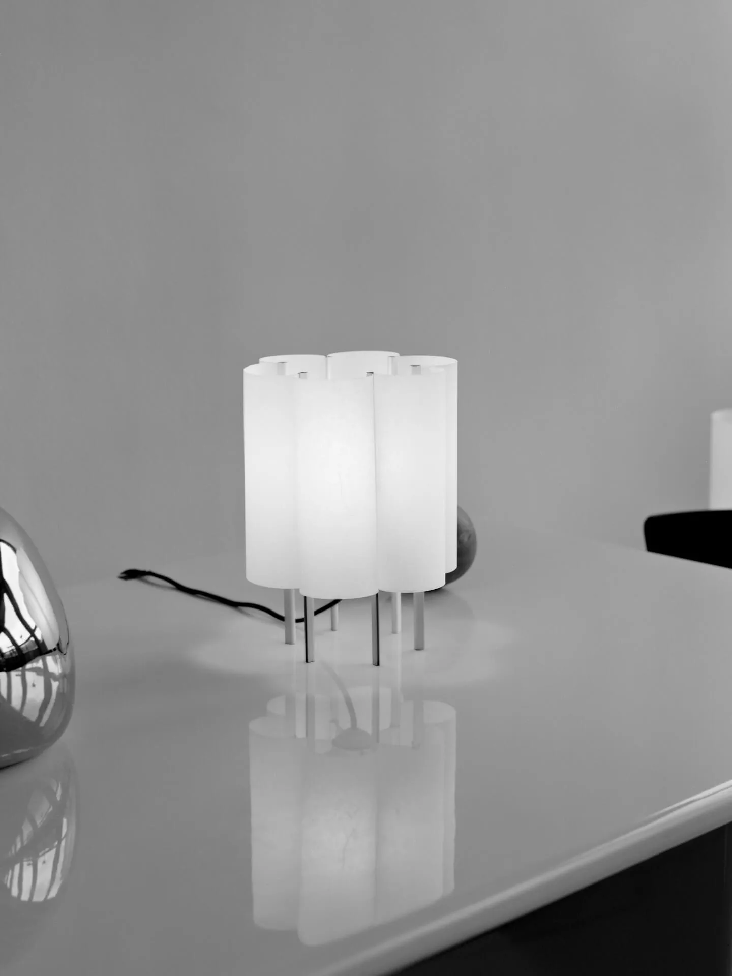 Boe bordlampe 28 cm, Silver-natural Ferm Living