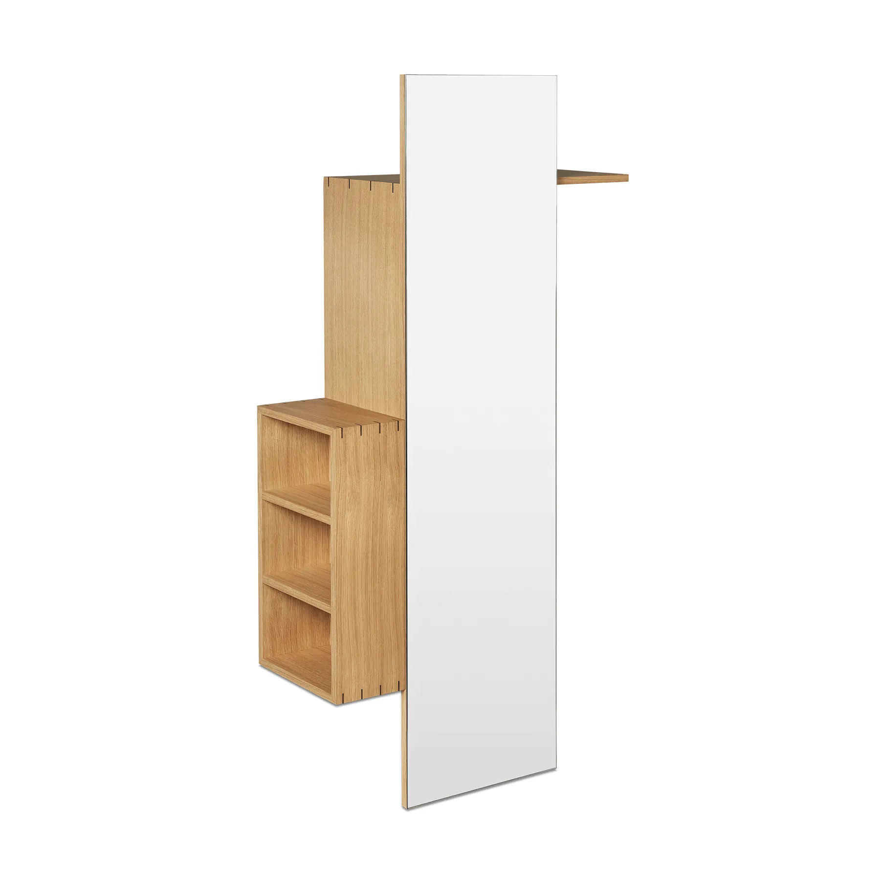 Bon hallway cabinet knagerække med spejl, Oiled Oak Ferm Living