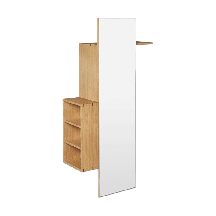 Bon hallway cabinet knagerække med spejl - Oiled Oak - Ferm Living