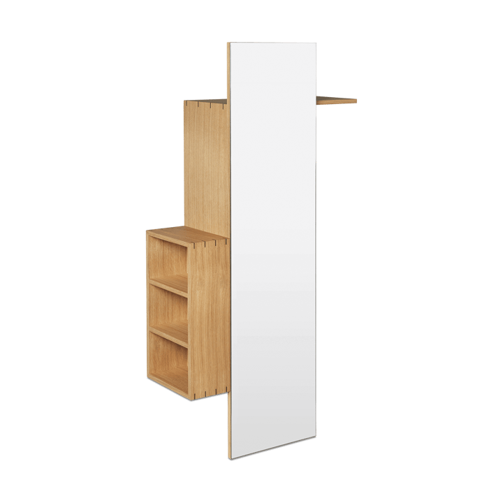 Bon hallway cabinet knagerække med spejl - Oiled Oak - ferm LIVING