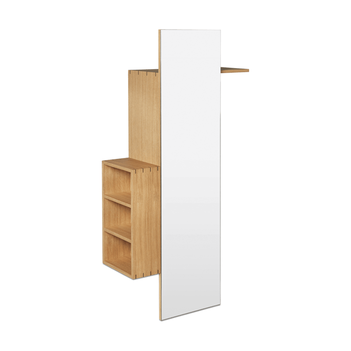 Bon hallway cabinet knagerække med spejl - Oiled Oak - Ferm LIVING