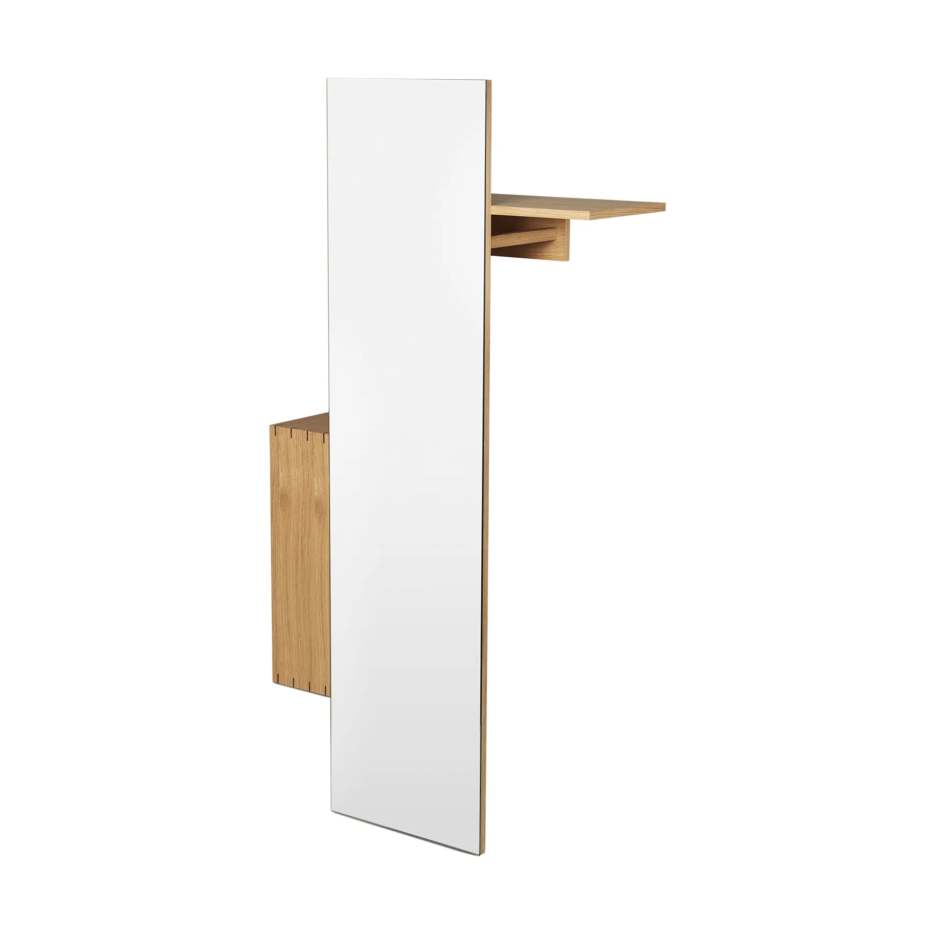 Bon hallway cabinet knagerække med spejl, Oiled Oak Ferm Living