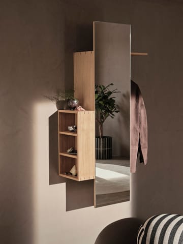 Bon hallway cabinet knagerække med spejl - Oiled Oak - Ferm Living