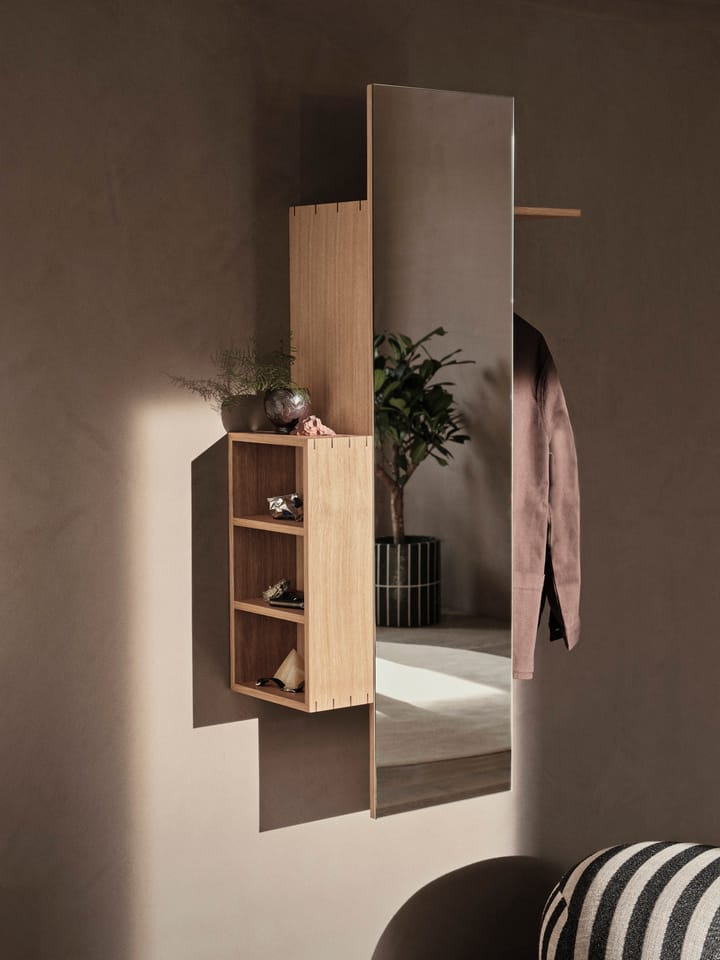 Bon hallway cabinet knagerække med spejl, Oiled Oak Ferm Living