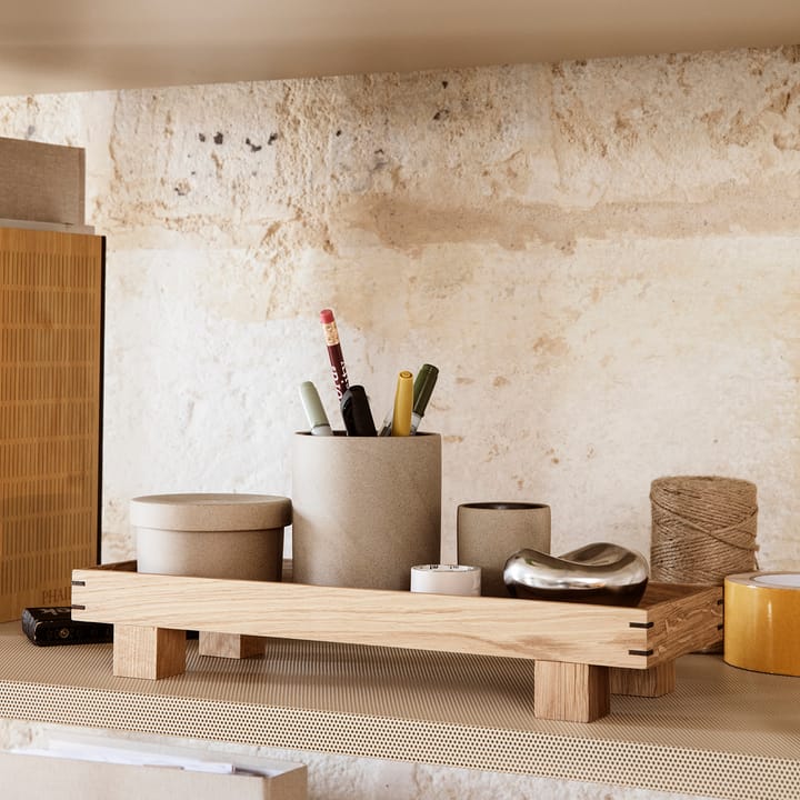 Bon opbevaringskrukke lille - Beige/Sort - ferm LIVING