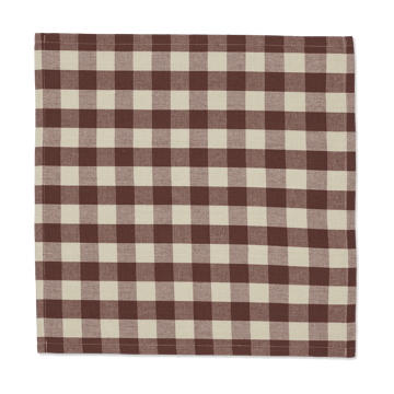 Bothy Check bomuldsservietter 40x40 cm 4-pak - Cinnamon-grey green - Ferm Living