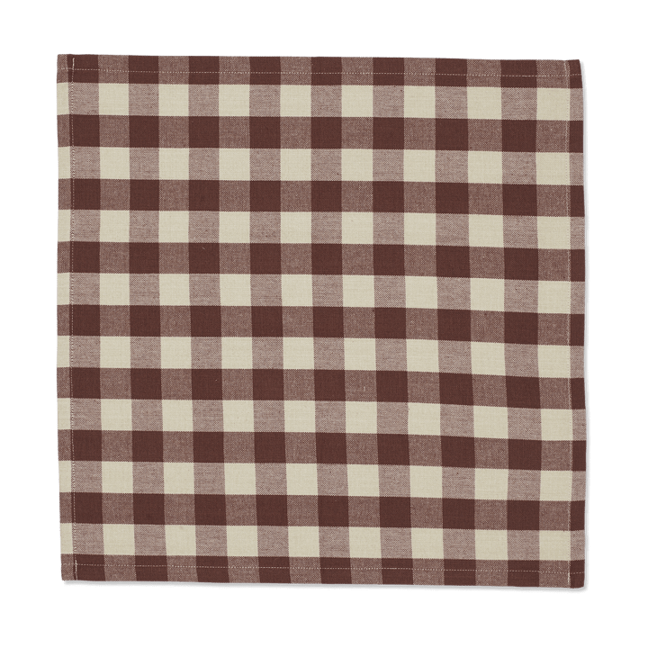 Bothy Check bomuldsservietter 40x40 cm 4-pak, Cinnamon-grey green Ferm Living