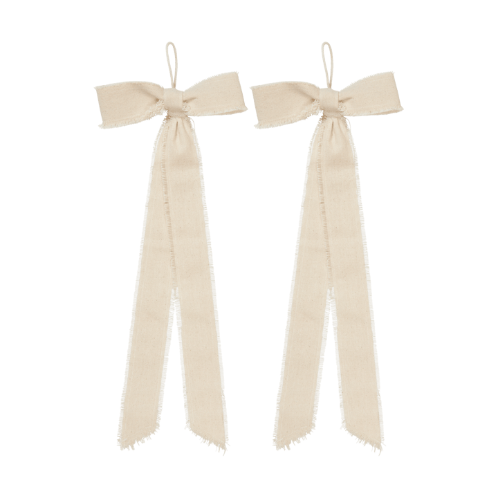 Bow dekorationsophæng small 15x40 cm 2-pak - Natural - Ferm Living