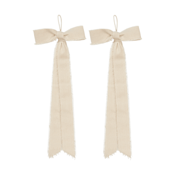 Bow dekorationsophæng small 15x40 cm 2-pak - Natural - Ferm Living