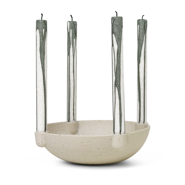 Bowl adventslysestage keramik large Ø27 cm, Lysegrå Ferm Living