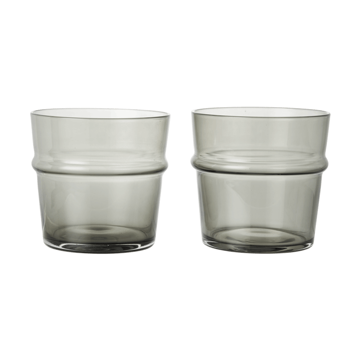 Boya drikkeglas lavt 30 cl 2-pak - Smoked Grey - Ferm Living