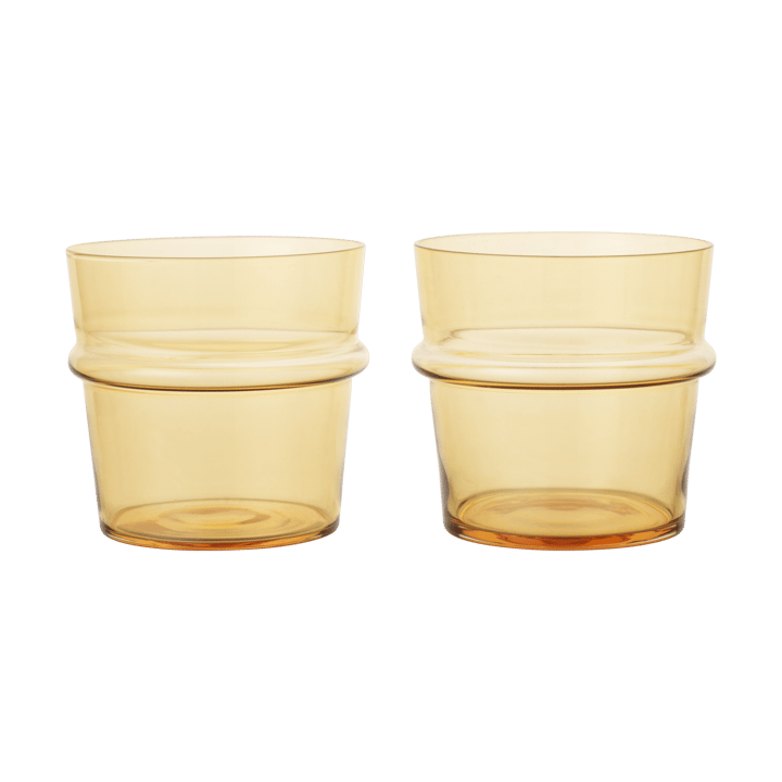Boya drikkeglas lavt 30 cl 2-pak - Yellow - Ferm Living