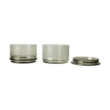 Boya stabelbare beholdere - 2 dele, smoked grey - Ferm Living