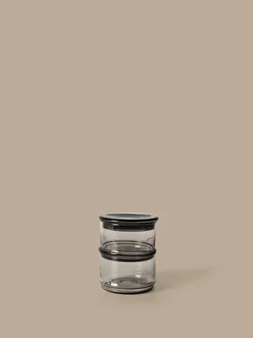 Boya stabelbare beholdere - 2 dele, smoked grey - Ferm Living