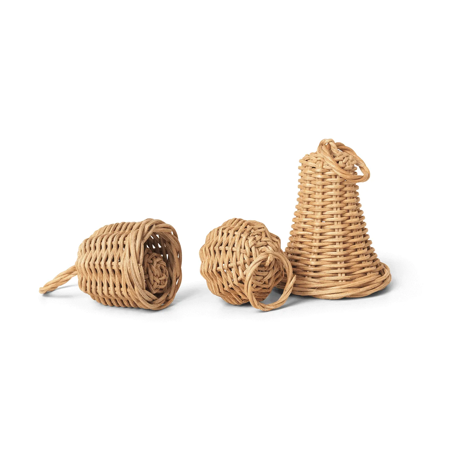 Braided Bell Baubles juleophæng 3-pak, Natural Ferm Living