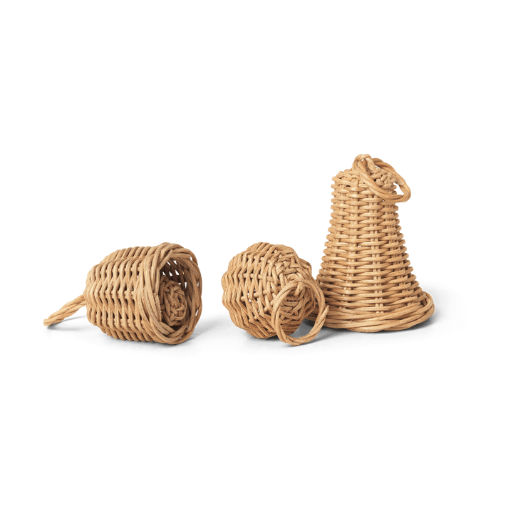Braided Bell Baubles juleophæng 3-pak, Natural Ferm Living