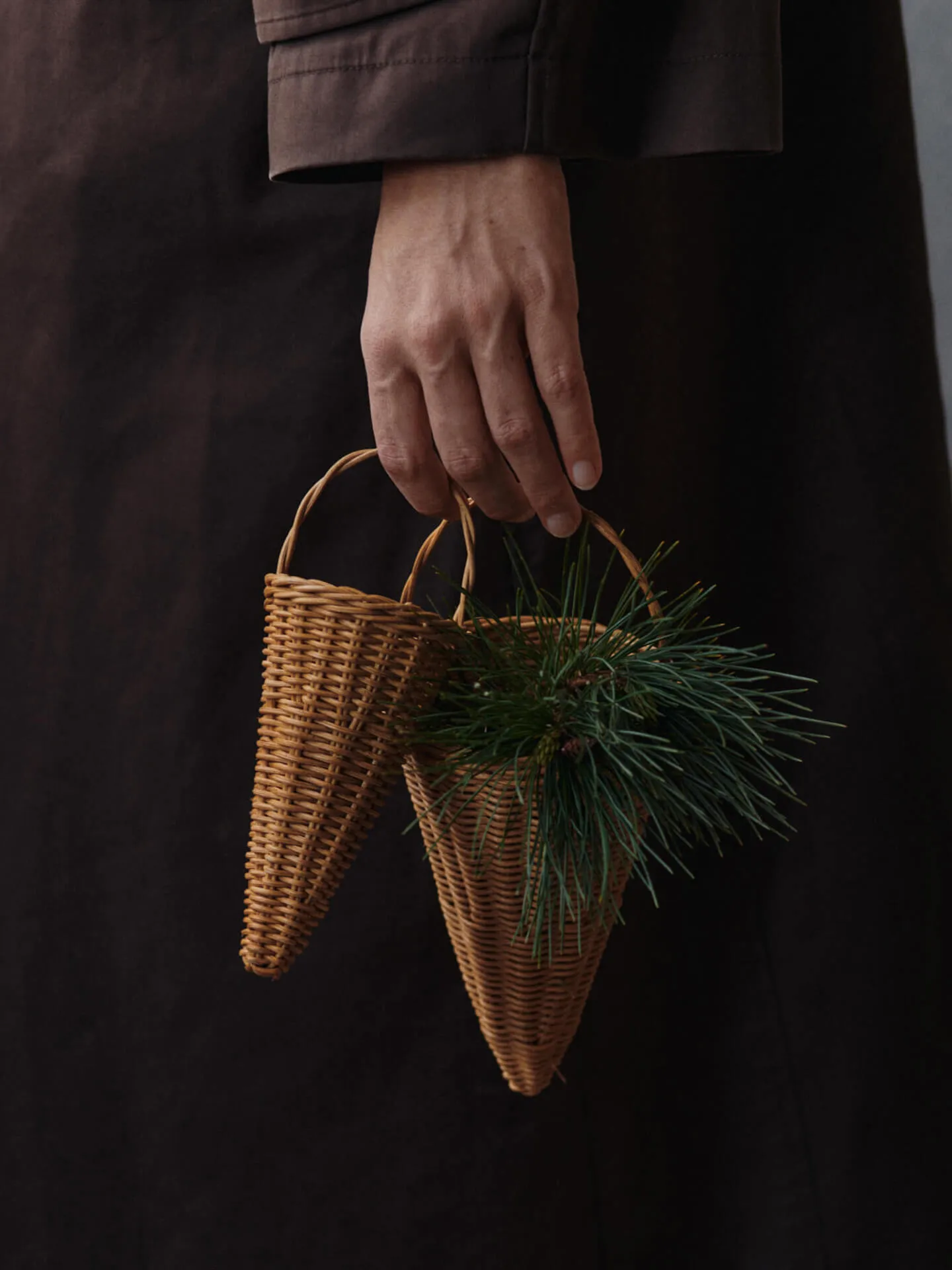 Braided cones juleophæng 18 cm, Natural Ferm Living