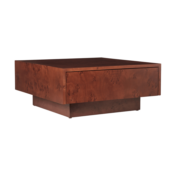 Burl storage sofabord 70x70 cm - Dark stained burl - Ferm Living