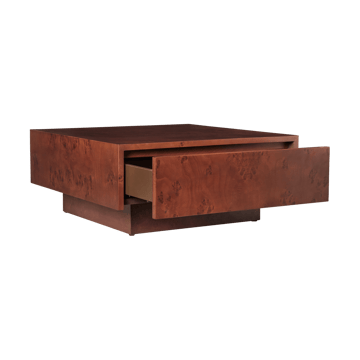 Burl storage sofabord 70x70 cm - Dark stained burl - Ferm Living